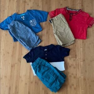 3 set boys mix lot - shorts and shirts sz 6/7